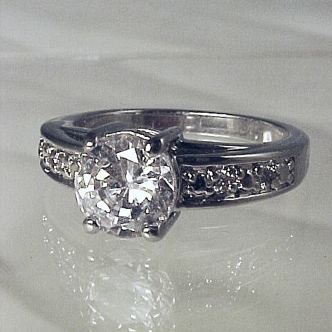Estate Diamond 3-12 CT ROUND SOLITAIRE Engagement Ring CZ - Size 8