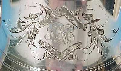 Antique F. B. ROGERS SILVER CO. Quadruple Silverplate Covered Sugar Bowl & Creamer Set - Monogram Antique F. B. ROGERS SILVER CO. Quadruple Silverplate Covered Sugar Bowl & Creamer Set - Monogram