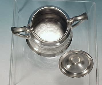 Antique F. B. ROGERS SILVER CO. Quadruple Silverplate Covered Sugar Bowl & Creamer Set - Monogram Antique F. B. ROGERS SILVER CO. Quadruple Silverplate Covered Sugar Bowl & Creamer Set - Monogram