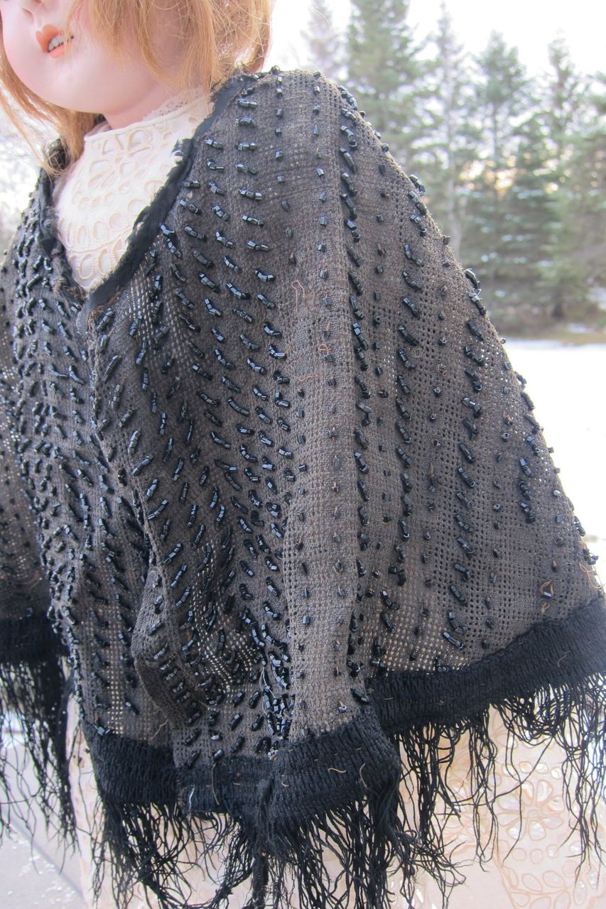 Child's or doll's mourning shawl Child's or doll's mourning shawl