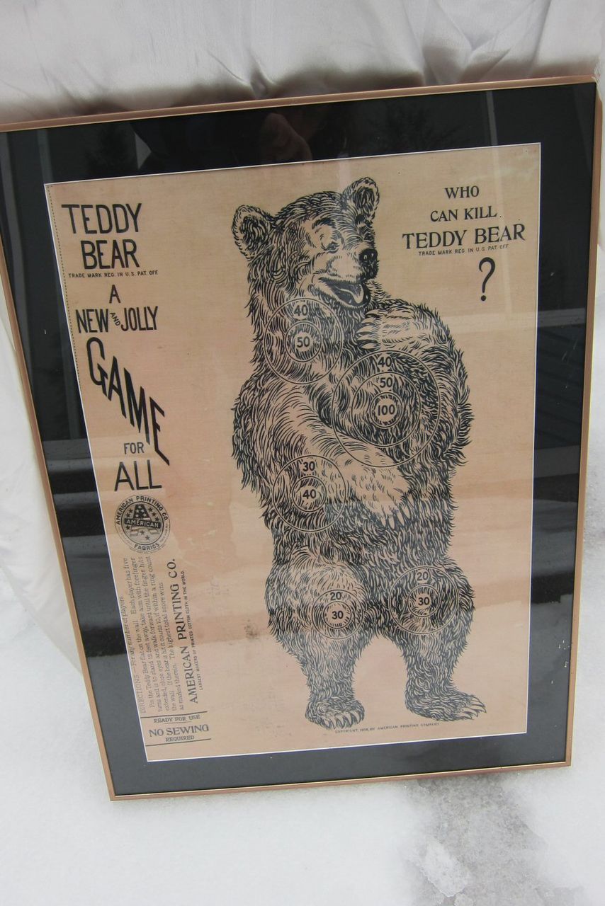Teddy Bear Game copyright 1906 American printing co fabrics Teddy Bear Game copyright 1906 American printing co fabrics