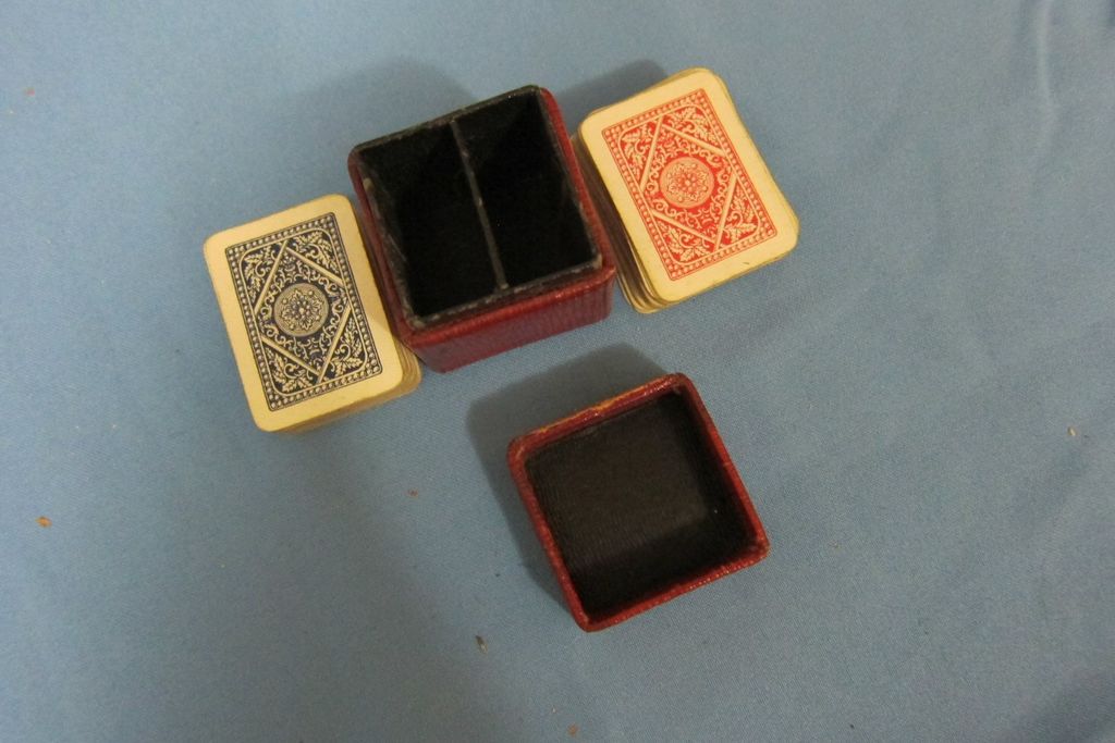 Minature Patience Playing Cards in box Minature Patience Playing Cards in box