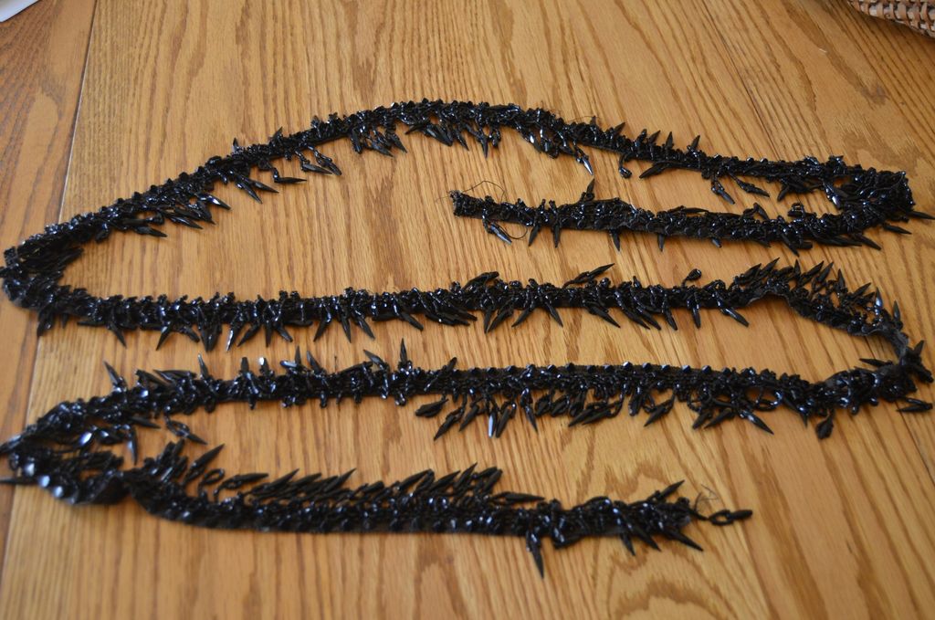 Victorian jet beaded trim Victorian jet beaded trim