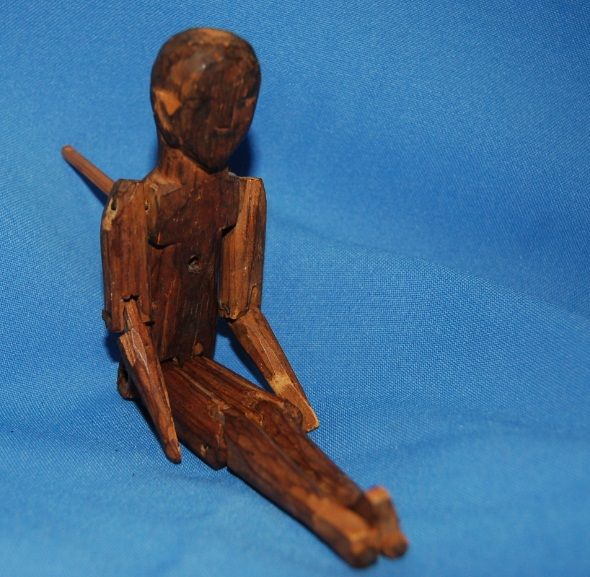 Early Wooden folk art dancing man toy Early Wooden folk art dancing man toy