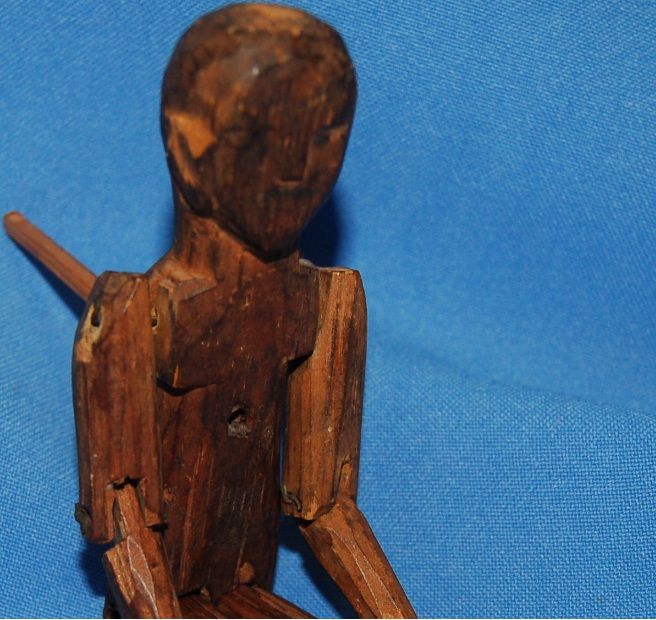 Early Wooden folk art dancing man toy Early Wooden folk art dancing man toy