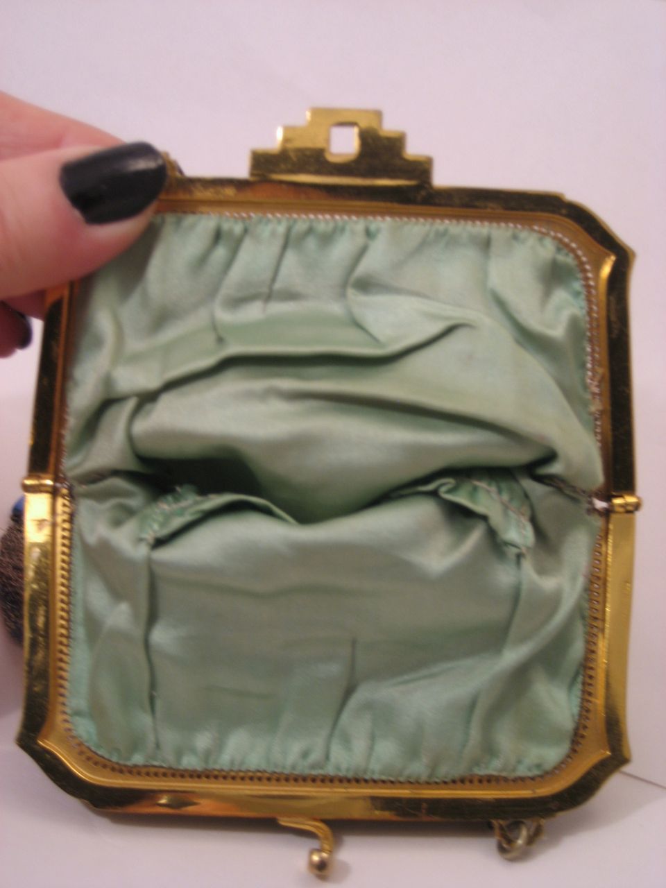 Vintage Whiting Davis Dresden Mesh Purse Handbag Bag 6 Drops Vintage Whiting Davis Dresden Mesh Purse Handbag Bag 6 Drops