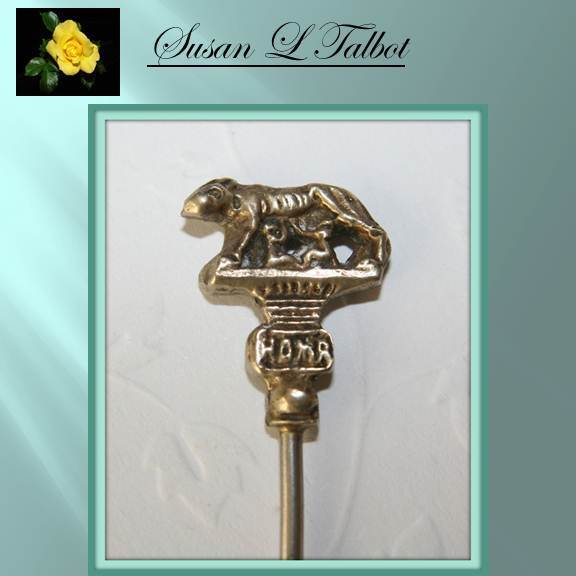 50% Off-Unusual Vintage Hat Pin - Light Silvery Goldtone 50% Off-Unusual Vintage Hat Pin - Light Silvery Goldtone