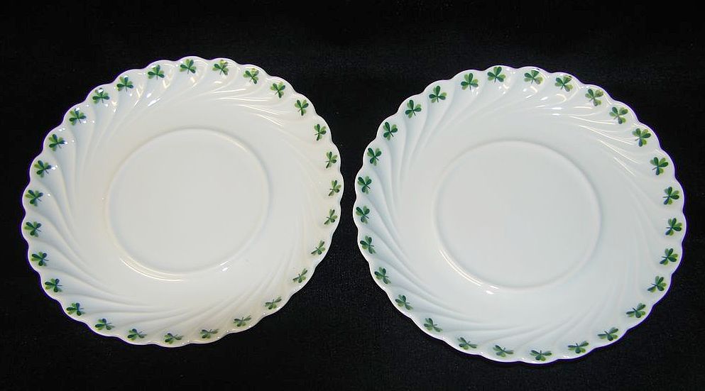 Reduced-Vintage Haviland Limoges France Cup and Saucer Sets, Shamrock Reduced-Vintage Haviland Limoges France Cup and Saucer Sets, Shamrock