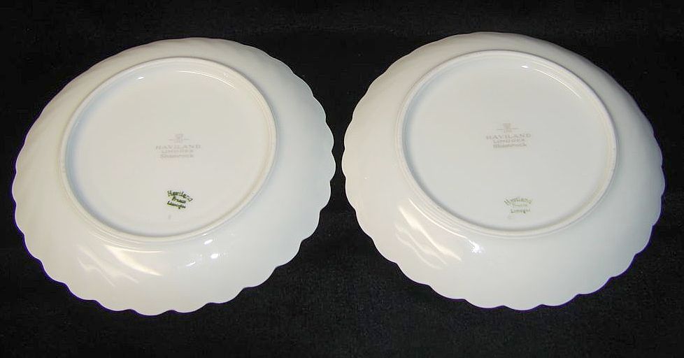 Reduced-Vintage Haviland Limoges France Cup and Saucer Sets, Shamrock Reduced-Vintage Haviland Limoges France Cup and Saucer Sets, Shamrock