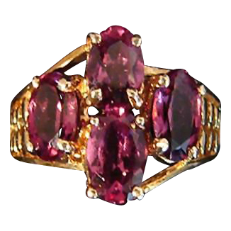 30% Off - 10K Yellow Gold Rhodolite Garnet Ring 30% Off - 10K Yellow Gold Rhodolite Garnet Ring