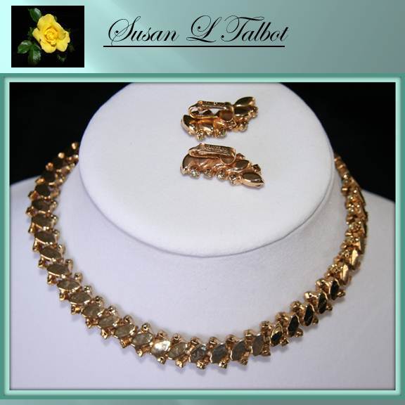 Dazzling Vintage Kramer of New York Demi Parure - Necklace & Earrings Dazzling Vintage Kramer of New York Demi Parure - Necklace & Earrings