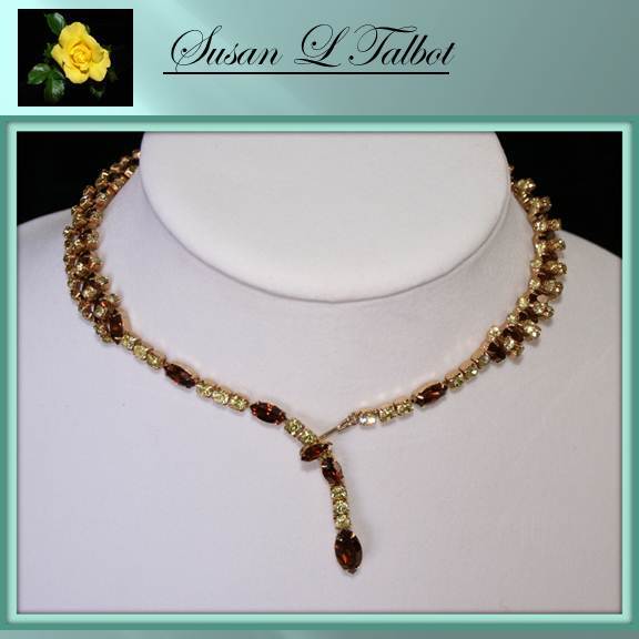 Dazzling Vintage Kramer of New York Demi Parure - Necklace & Earrings Dazzling Vintage Kramer of New York Demi Parure - Necklace & Earrings