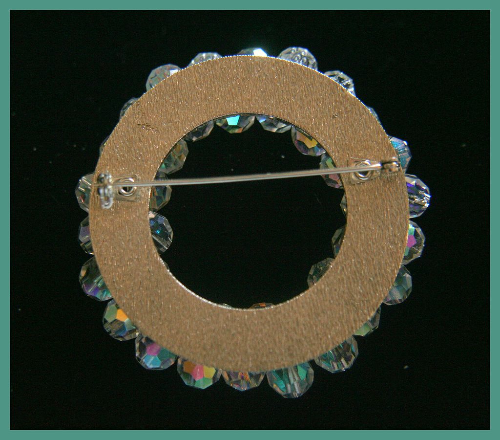 Gorgeous Vintage High Quality Crystal Beaded Brooch - Gorgeous Vintage High Quality Crystal Beaded Brooch -