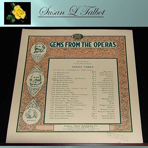 Reduced-Vintage Sheet Music "Gems From The Operas - Coronation March" 1912 Reduced-Vintage Sheet Music "Gems From The Operas - Coronation March" 1912