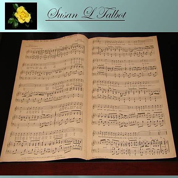 Reduced-Vintage Sheet Music "She Is The Sunshine Of Virginia", 1916 Reduced-Vintage Sheet Music "She Is The Sunshine Of Virginia", 1916