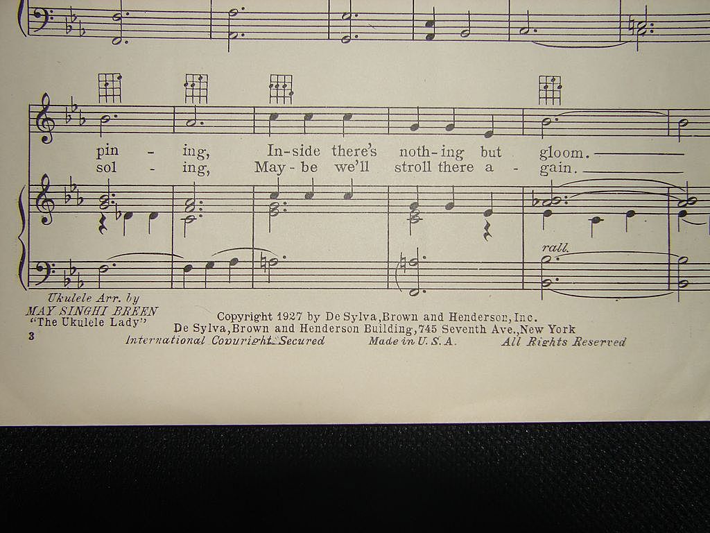 Vintage Sheet Music from 1927 "So Blue" Vintage Sheet Music from 1927 "So Blue"