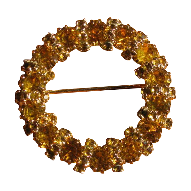 Vintage Juliana D&E Golden Rhinestone Circle Brooch Vintage Juliana D&E Golden Rhinestone Circle Brooch