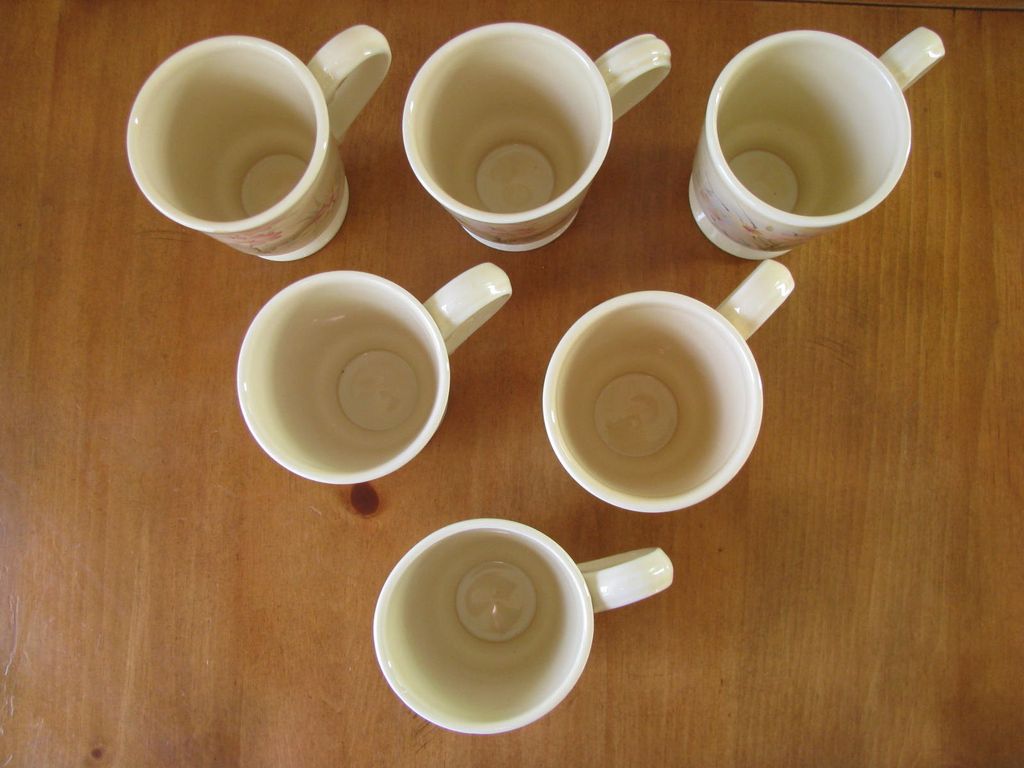 Vintage 1960's Ceramic FPC Floral Mugs Vintage 1960's Ceramic FPC Floral Mugs
