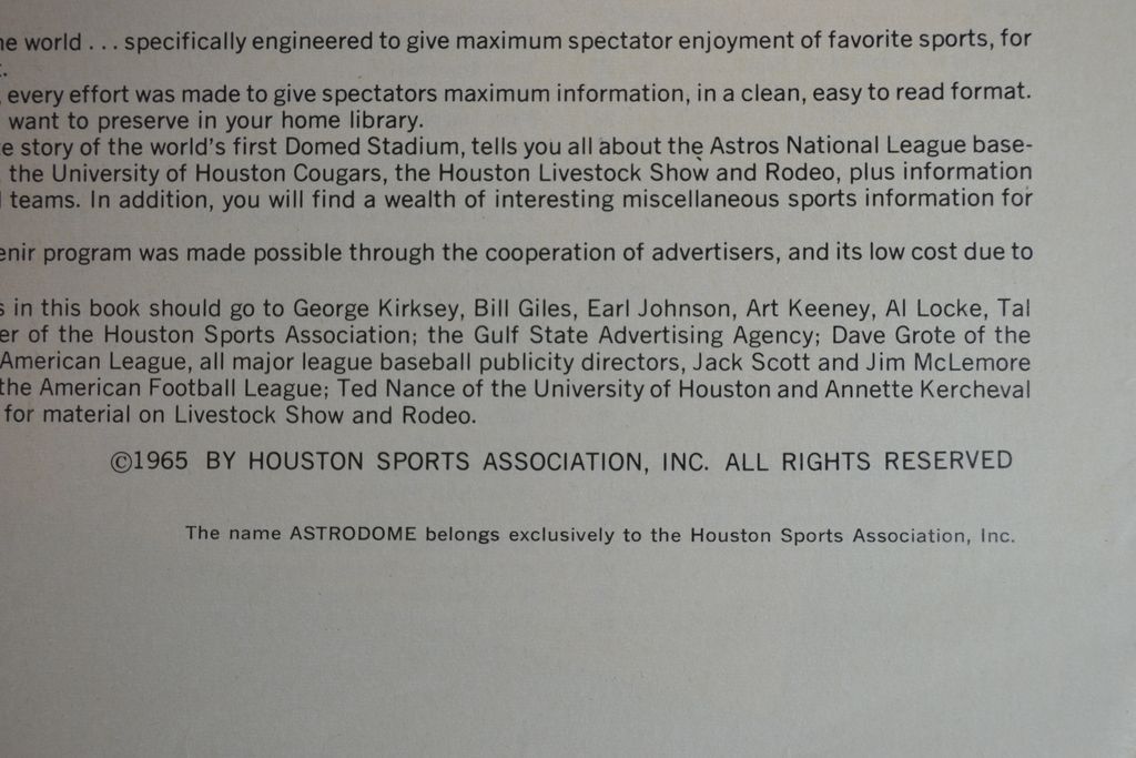 "Inside the Astrodome" Eighth Wonder of The World "Inside the Astrodome" Eighth Wonder of The World