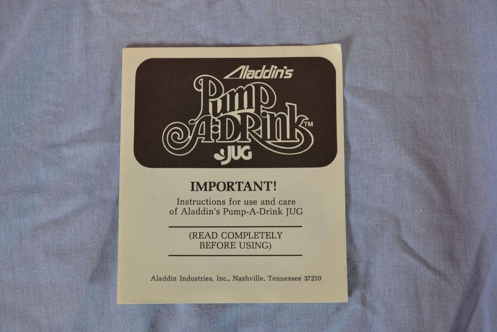 Aladdin Pump-A-Drink Gallon Jug Aladdin Pump-A-Drink Gallon Jug