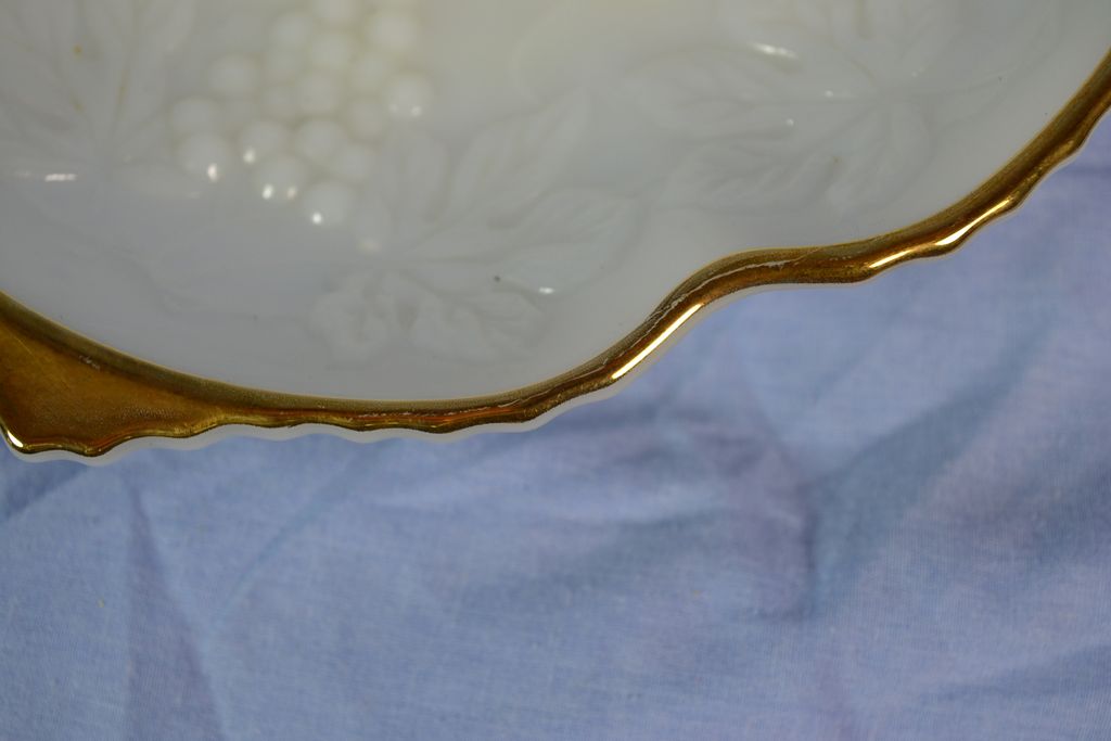 Anchor Hocking Milk Glass Footed Bowl Anchor Hocking Milk Glass Footed Bowl