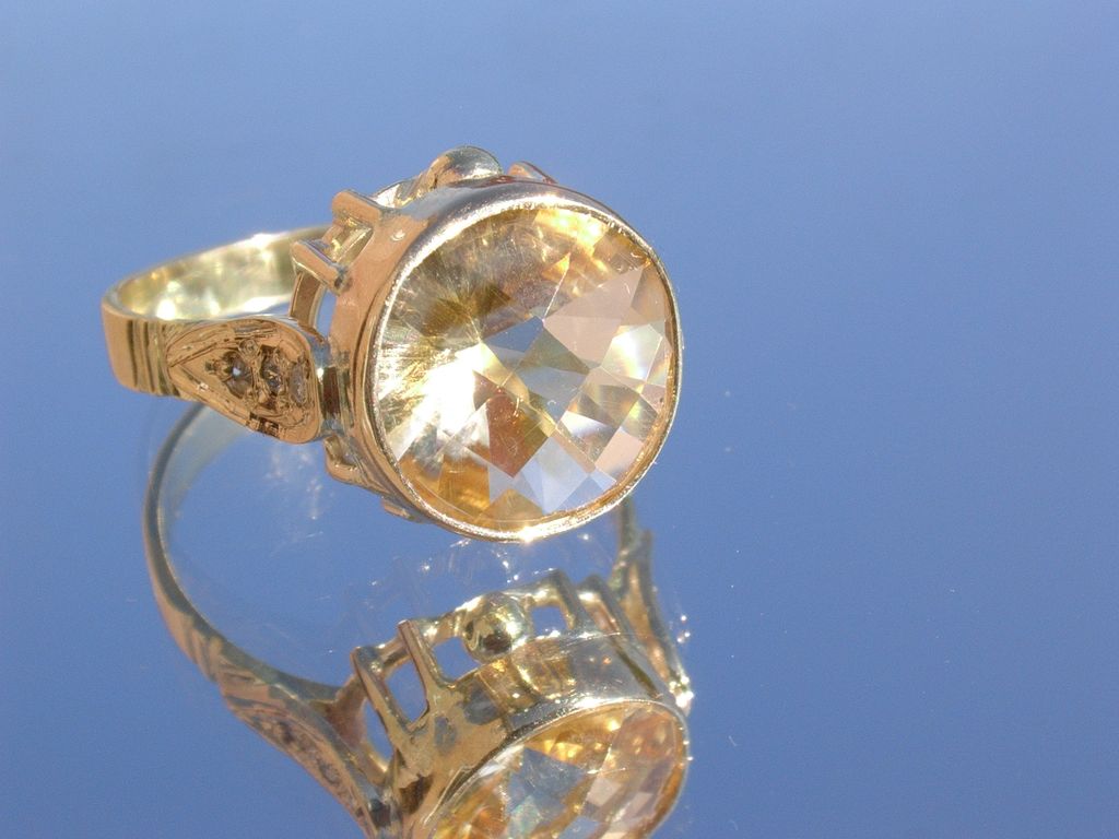 14kt Briolette Citrine/Multi Diamond Ladies Ring 14kt Briolette Citrine/Multi Diamond Ladies Ring