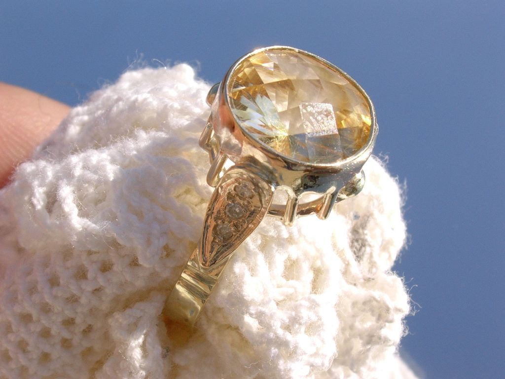 14kt Briolette Citrine/Multi Diamond Ladies Ring 14kt Briolette Citrine/Multi Diamond Ladies Ring