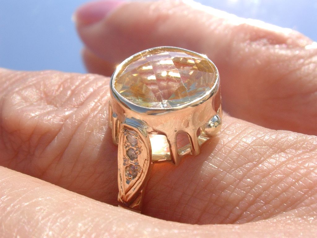 14kt Briolette Citrine/Multi Diamond Ladies Ring 14kt Briolette Citrine/Multi Diamond Ladies Ring