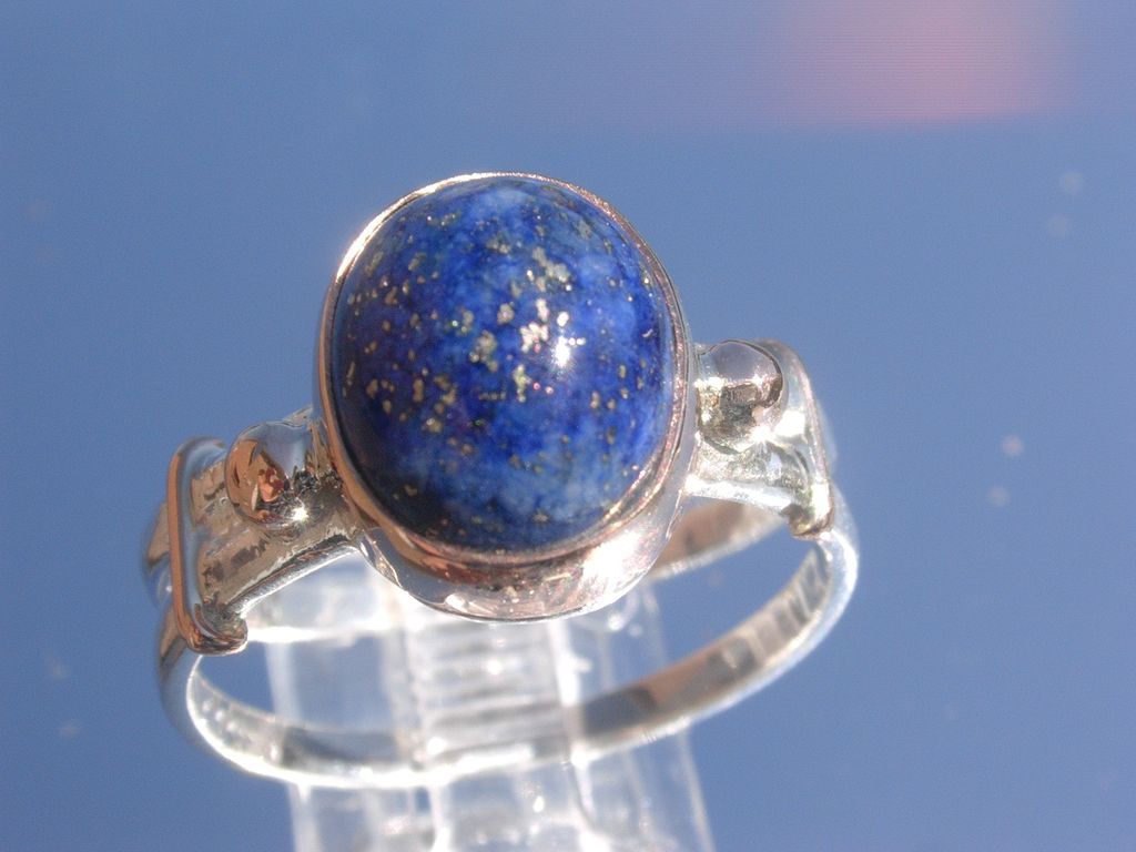 Sterling/9kt Pink Gold Ladies Lapis Lazuli Ring Sterling/9kt Pink Gold Ladies Lapis Lazuli Ring