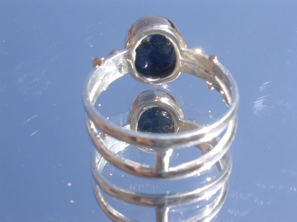 Sterling/9kt Pink Gold Ladies Lapis Lazuli Ring Sterling/9kt Pink Gold Ladies Lapis Lazuli Ring