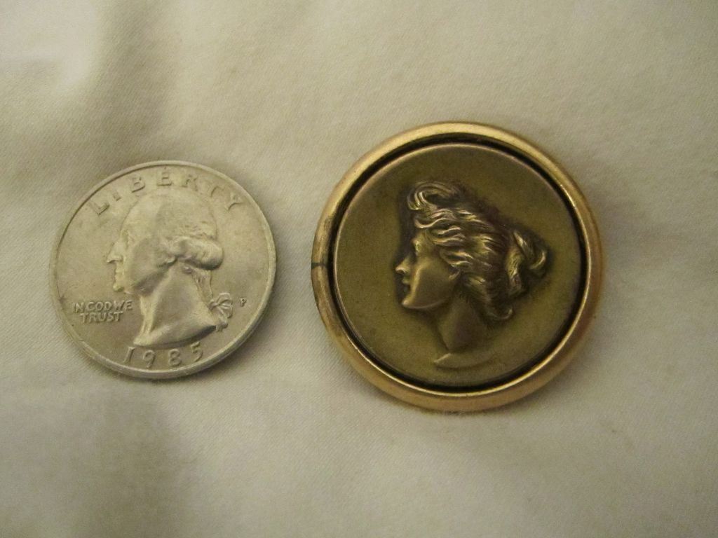 Unique Art Nouveau Gold Filled Flipping Locket Unique Art Nouveau Gold Filled Flipping Locket