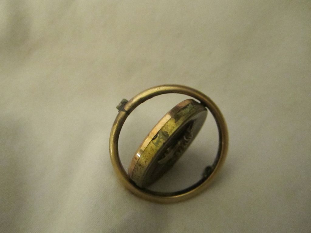 Unique Art Nouveau Gold Filled Flipping Locket Unique Art Nouveau Gold Filled Flipping Locket