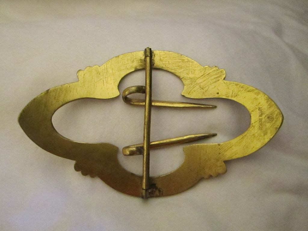 Incredibly Rare Unger Brothers Roman Alloy Sash Buckle Sterling Incredibly Rare Unger Brothers Roman Alloy Sash Buckle Sterling