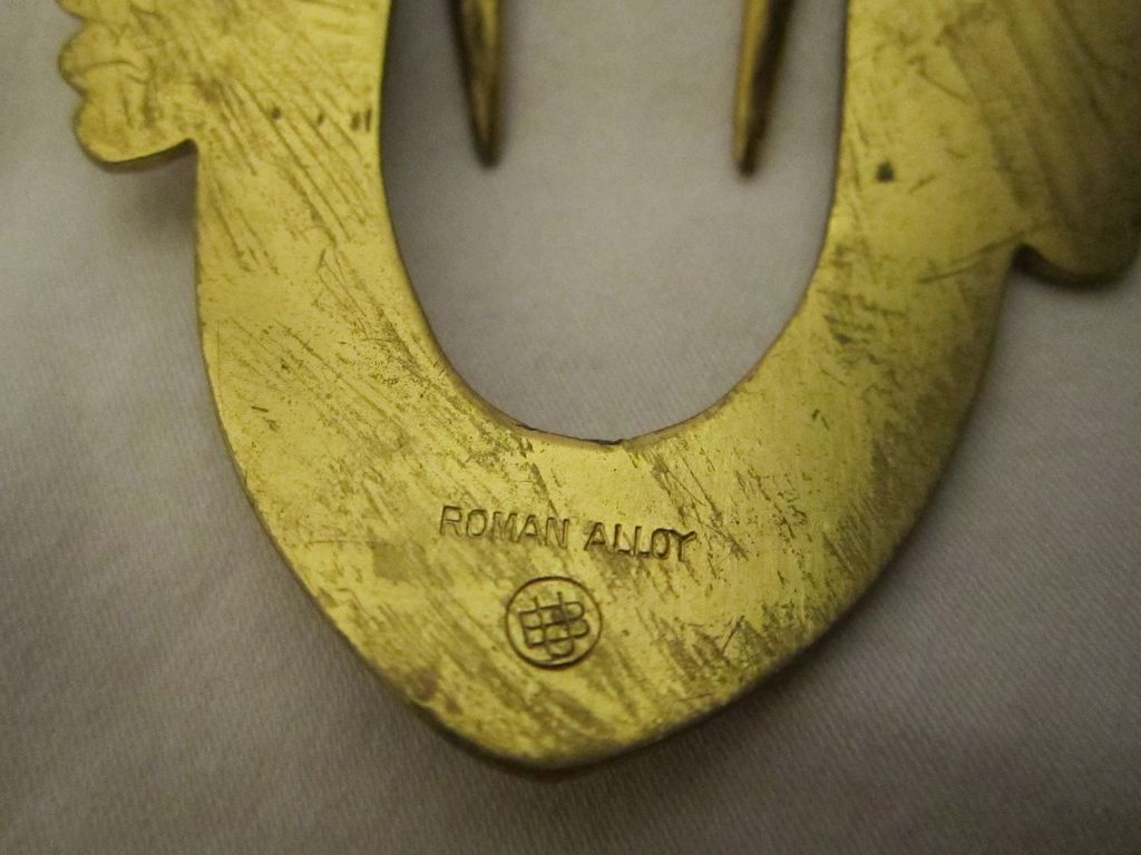 Incredibly Rare Unger Brothers Roman Alloy Sash Buckle Sterling Incredibly Rare Unger Brothers Roman Alloy Sash Buckle Sterling