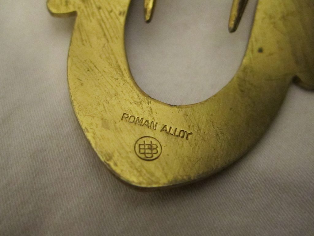 Incredibly Rare Unger Brothers Roman Alloy Sash Buckle Sterling Incredibly Rare Unger Brothers Roman Alloy Sash Buckle Sterling