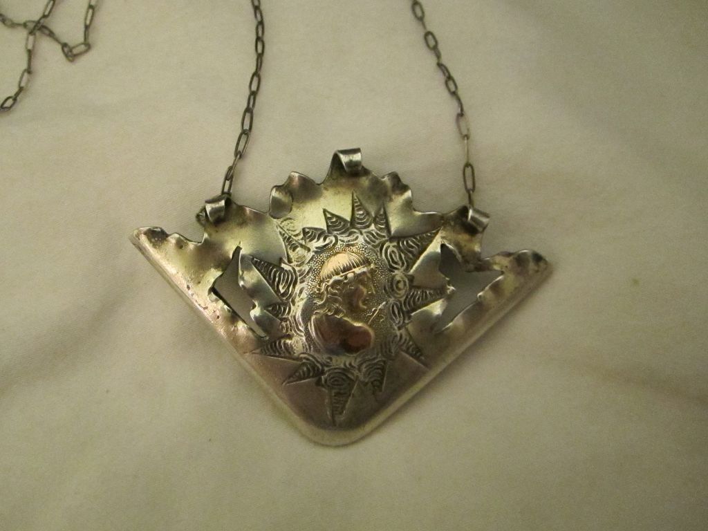 Amazing Victorian Sterling 14k Pendant Necklace Shiebler Amazing Victorian Sterling 14k Pendant Necklace Shiebler