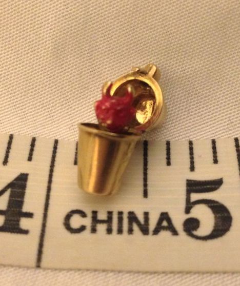 Vintage 14k Martini Shaker Movable Devil Charm Vintage 14k Martini Shaker Movable Devil Charm