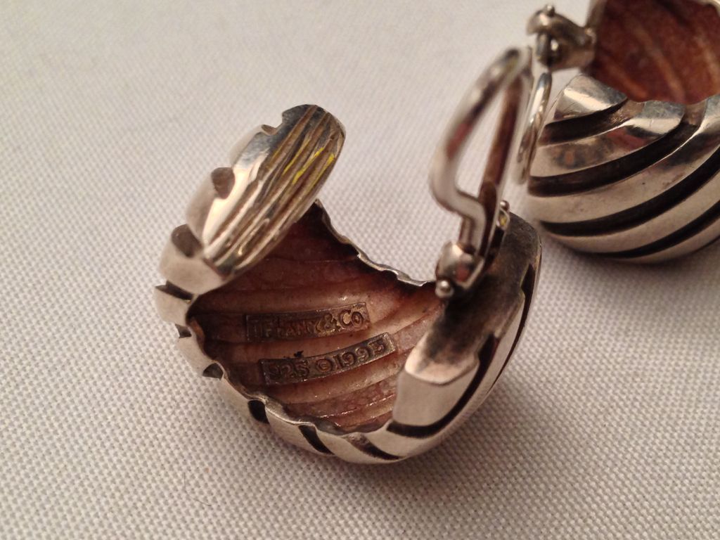 Tiffany & Co Sterling Silver 1995 Atlas Earrings Tiffany & Co Sterling Silver 1995 Atlas Earrings