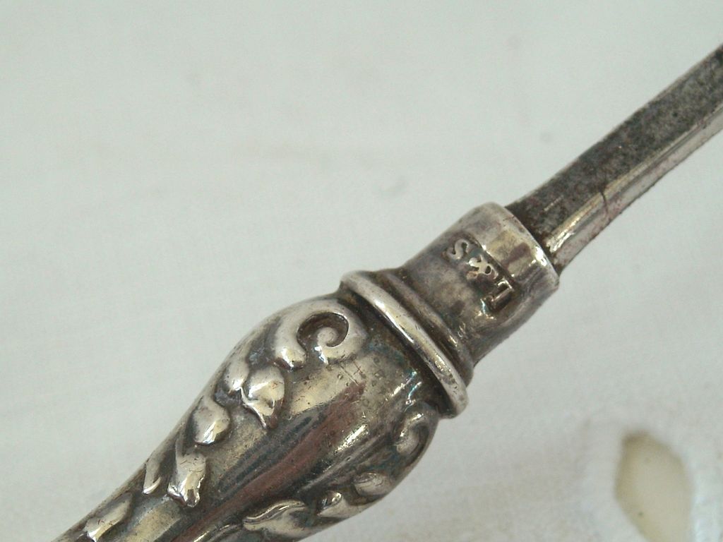 English Cased Solid Silver Manicure Set Levi & Salaman 1924 English Cased Solid Silver Manicure Set Levi & Salaman 1924