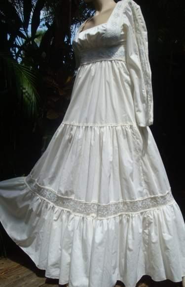 Vintage Gunne Sax Dress Victorian Resort Wedding Dress Beach Gown