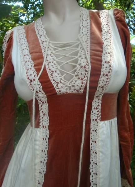  Nedieval RenaissanceGypsy Vintage DressWedding Bridal