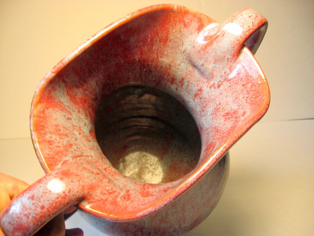 Seagrove Potter Waymon Cole, 1930's Two Handled Vase in Mottled Glaze Seagrove Potter Waymon Cole, 1930's Two Handled Vase in Mottled Glaze