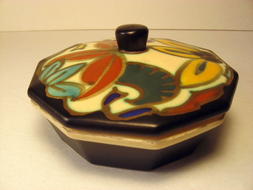 1931 Gouda Pottery Covered Dish Signed, Stamped, and Dated 1931 Gouda Pottery Covered Dish Signed, Stamped, and Dated