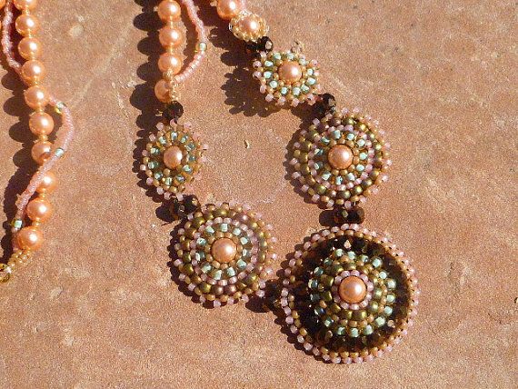 Bohemian Rose - woven crystal pearl necklace Bohemian Rose - woven crystal pearl necklace