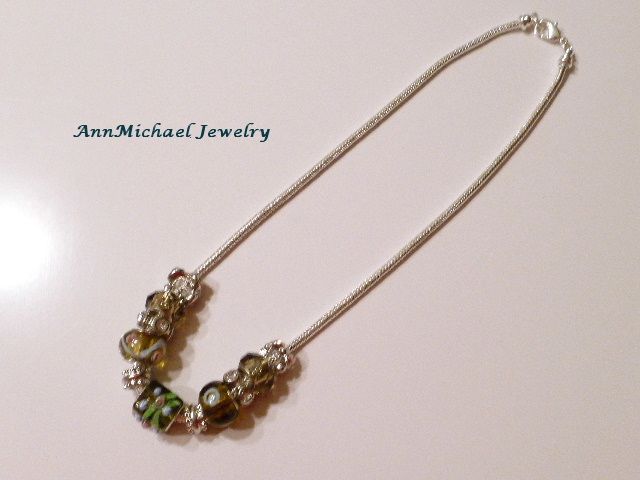 Spring Flowers European Bead Necklace Spring Flowers European Bead Necklace