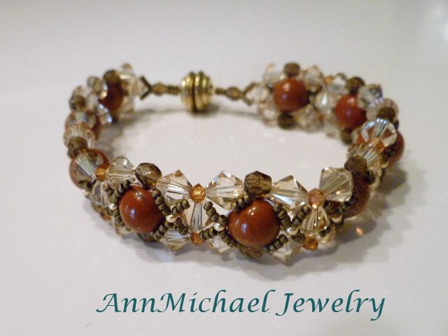 Red Agate and Crystal Bracelet Red Agate and Crystal Bracelet