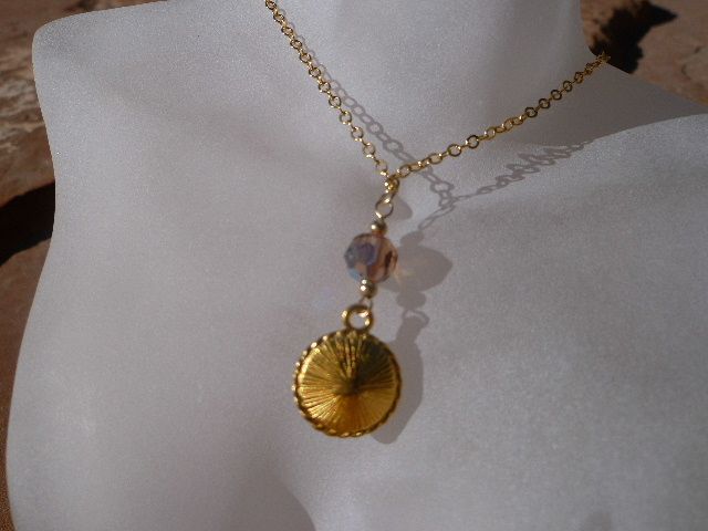 Swarovski Peacock Crystal and Smokey Topaz Pendant Swarovski Peacock Crystal and Smokey Topaz Pendant
