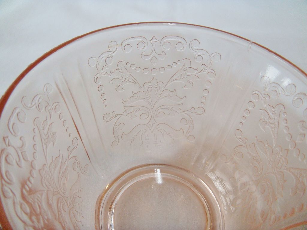 Rose Glow Pink Sharon or Cabbage Rose 3 Depression Glass Saucers Rose Glow Pink Sharon or Cabbage Rose 3 Depression Glass Saucers