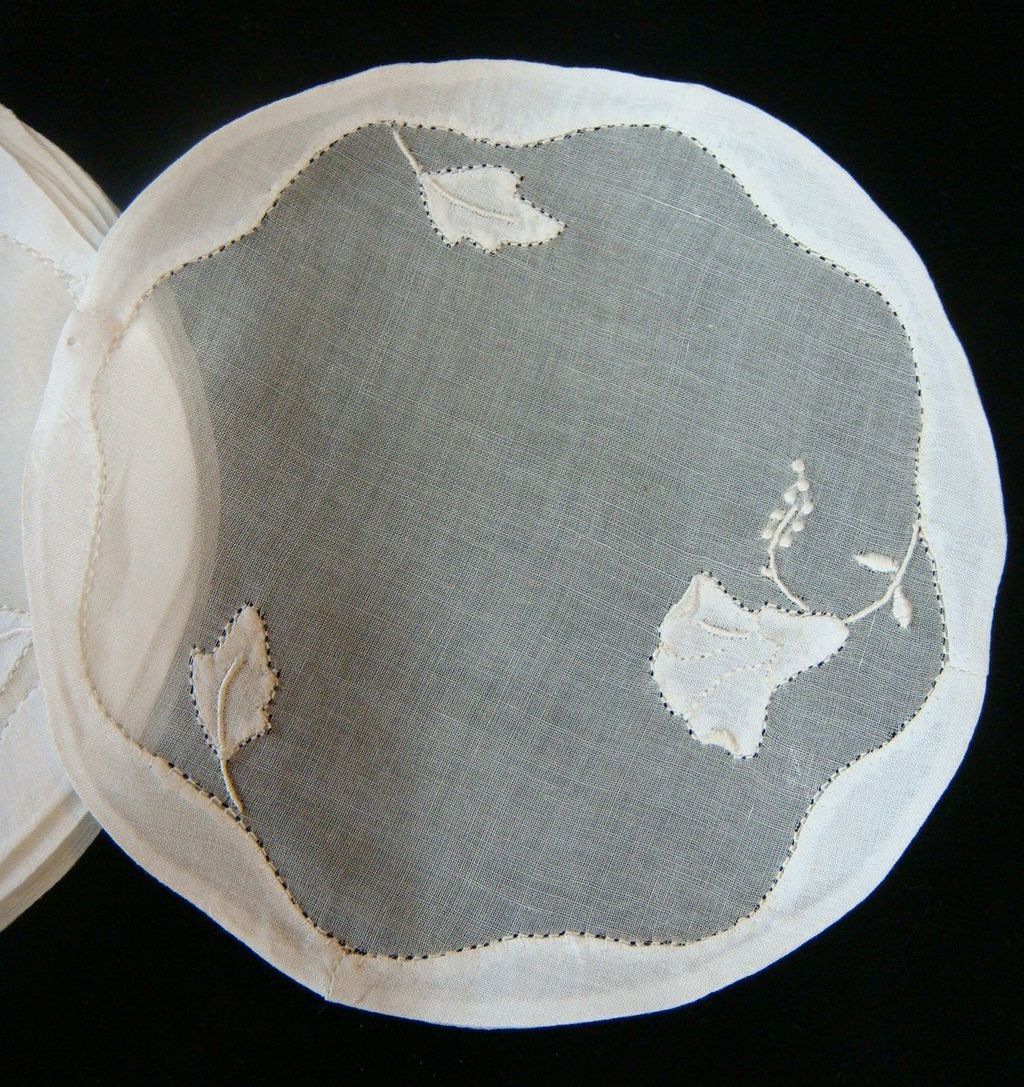 12 Never Used Madeira Organdy Goblet Rounds or Coasters 12 Never Used Madeira Organdy Goblet Rounds or Coasters