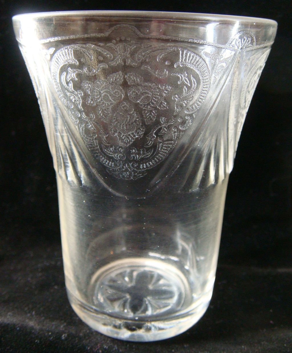 Crystal Hazel Atlas Royal Lace Juice Glass Crystal Hazel Atlas Royal Lace Juice Glass